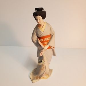 Vintage Seyia Porcelain Geisha Decanter 13" Tall excellent condition.